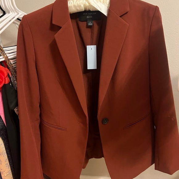 Ann Taylor Tailored Fit  Single Button Blazer Rust Red Size 8 - Picture 8 of 8